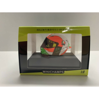 Modely aut a motorek model přilby 1/8 Valentino Rossi MotoGP Mugello 2018