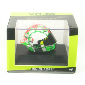 Modely aut a motorek model přilby 1/8 Valentino Rossi MotoGP Mugello 2018