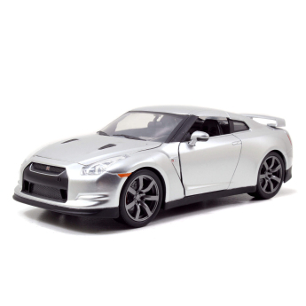 Modely aut a motorek model 1/24 Fast & Furious Nissan GT-R Silver 2009 Brian