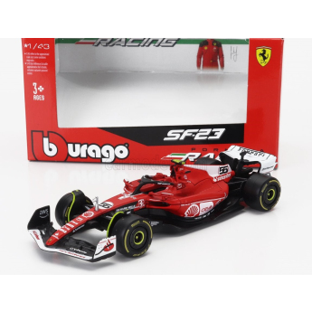 Model Scuderia Ferrari SF-23 BBurago #55 Sainz Las Vegas 2023 1:43