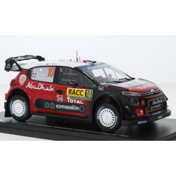 Modely aut a motorek model 1/24 Citroen C3 WRC, No.10, Rallye WM, Rallye Catalunya, S.Loeb/D.Elena, 2018