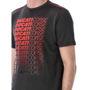 Ducati Corse pánské tričko inscriptions dark gray 2026