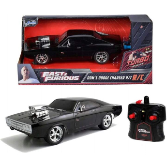 Modely aut a motorek model 1/24 Fast & Furious Dodge Charger Dom”s Remote-Controlled