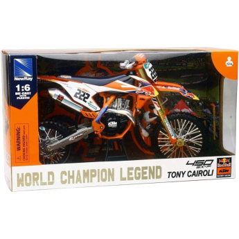 Modely aut a motorek model 1/6 KTM SX 450 S-F Antonio Cairoli Legend