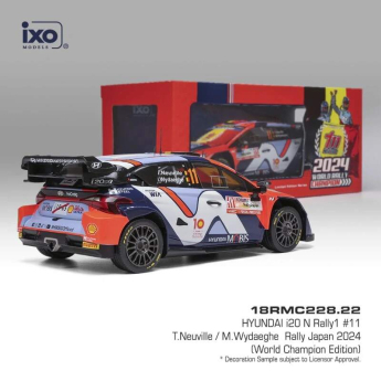 Modely aut a motorek model 1/18 IXO Hyundai I20 N WRC Rally Japan 2024 World Champion T. Neuville