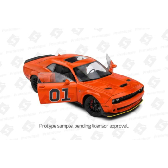 Modely aut a motorek model 1/18 Dodge Challenger R/T Scat Pack Widebody #01 Hazzard Tribute 2023