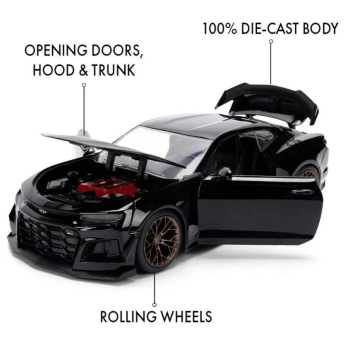 Modely aut a motorek model 1/24 Chevrolet Camaro 2024 ZL1 1LE Black - Fast & Furious