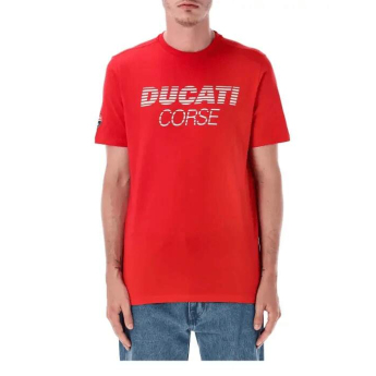 Ducati Corse pánské tričko inscription red 2026