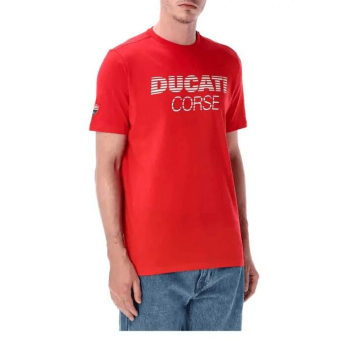 Ducati Corse pánské tričko inscription red 2026