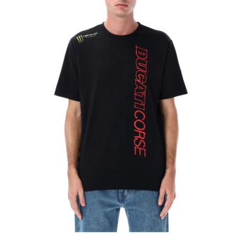 Ducati Corse pánské tričko Monster Energy logo black 2026