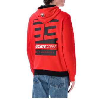 Marc Marquez pánská mikina s kapucí logo 93 black-red 2026