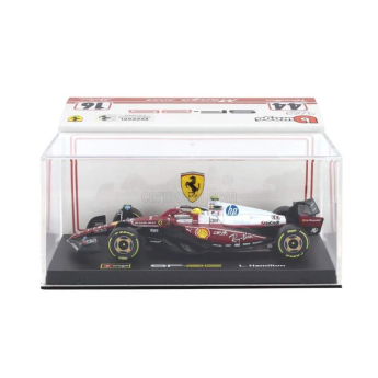 Modely aut a motorek model 1/43 Scuderia Ferrari SF-25 BBurago #44 Lewis Hamilton Monza 2025 Signature