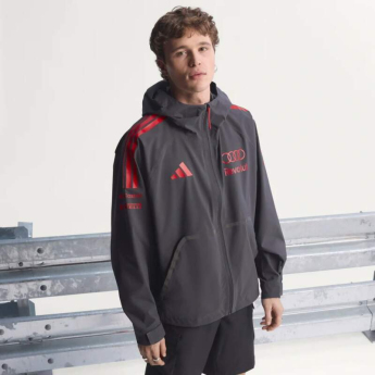 Audi F1 pánská bunda s kapucí Mechanics Rain grey F1 Team 2026