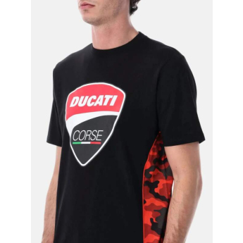 Ducati Corse pánské tričko camu logo black 2026