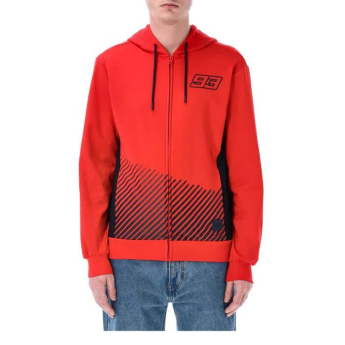 Marc Marquez pánská mikina s kapucí Stripes red 2026
