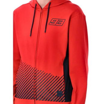Marc Marquez pánská mikina s kapucí Stripes red 2026