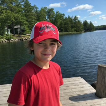 Detroit Red Wings dětská čepice baseballová kšiltovka Lockup Meshback Adjustable