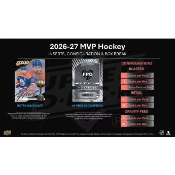 NHL produkty hokejové karty NHL 2026-27 Upper Deck MVP Hockey Gravity Box