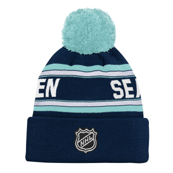 Seattle Kraken dětská zimní čepice Jacquard Cuffed Knit With Pom