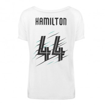 Mercedes AMG Petronas dámské tričko Hamilton 44 white F1 2018