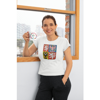 Hokejové reprezentace dámské tričko Czech Republic National Emblem 2025 White