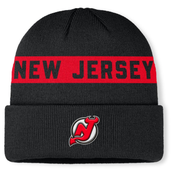New Jersey Devils zimní čepice Authentic Pro A/Cap Cuffed inscription