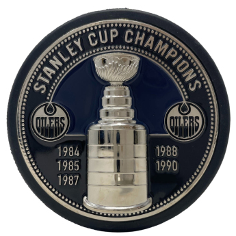Edmonton Oilers puk Ultra 3D Stanley Cup Medallion