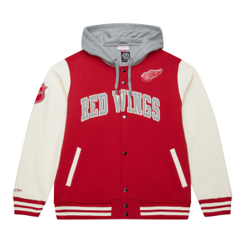 Detroit Red Wings pánská mikina s kapucí Courtside Fleece Button Front Vintage Logo