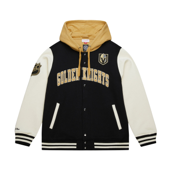Vegas Golden Knights pánská mikina s kapucí Courtside Fleece Button Front Vintage Logo