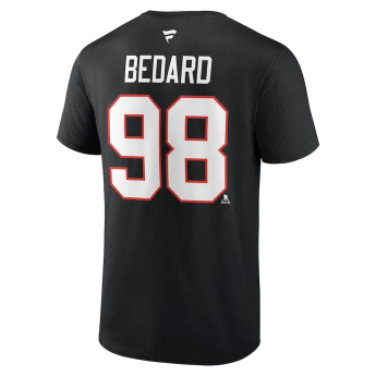 Chicago Blackhawks pánské tričko Connor Bedard #98 Name & Number Black