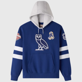 Toronto Maple Leafs pánská mikina s kapucí OVO blue