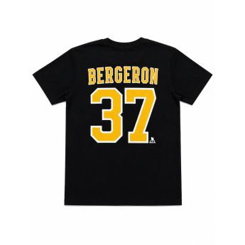 Boston Bruins pánské tričko Patrice Bergeron #37 Boston Bruins NHL Iconic Name & Number Graphic