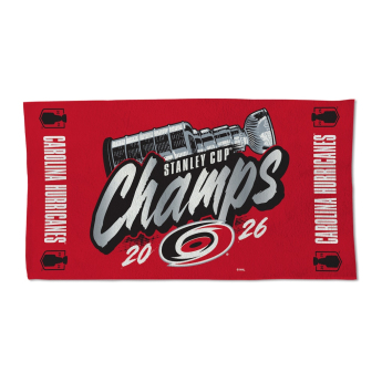 Carolina Hurricanes osuška NHL 2026 Stanley Cup Champions Locker Room On-Ice Celebration