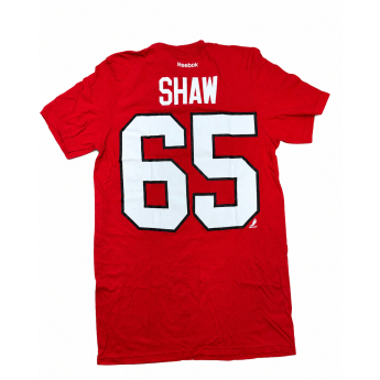 Chicago Blackhawks pánské tričko Andrew Shaw #65 NHL Stack Logo Name & Number