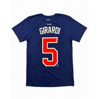 New York Rangers pánské tričko Dan Girardi #5 NHL Stack Logo Name & Number