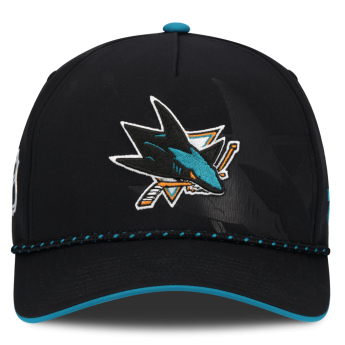 Pánská kšiltovka San Jose Sharks NHL Fanatics Black On Stage Podium Draft A-Frame Adjustable
