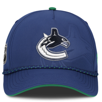 Vancouver Canucks čepice baseballová kšiltovka NHL Fanatics Blue On Stage Podium Draft A-Frame