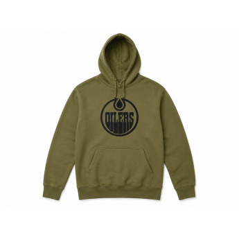 Edmonton Oilers pánská mikina s kapucí NHL Military green
