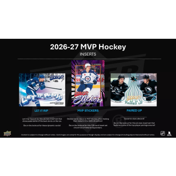 NHL produkty hokejové karty NHL 2026-27 Upper Deck MVP Hockey Retail Box