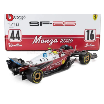 Model Scuderia Ferrari SF-25 BBurago #44 Lewis Hamilton Monza 2025 1:18