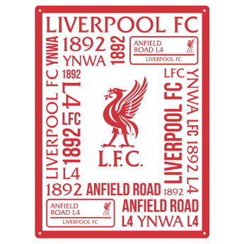 FC Liverpool cedule na zeď Large Montage Sign