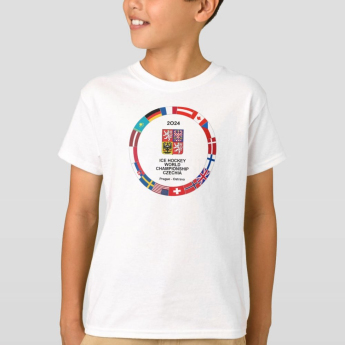 Hokejové reprezentace dětské tričko Ice Hockey World Championship Czechia MS 2024 White