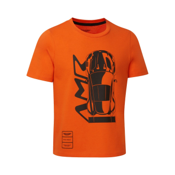Aston Martin dětské tričko AMR Graphic orange 2026