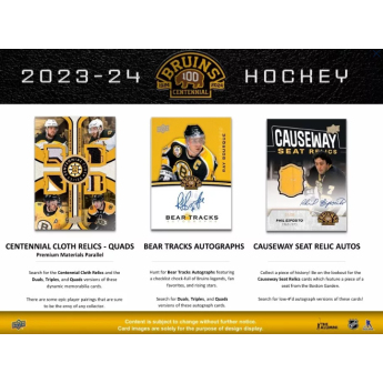 NHL boxy hokejové karty NHL 2023-24 Upper Deck Boston Bruins Centennial Hobby Box