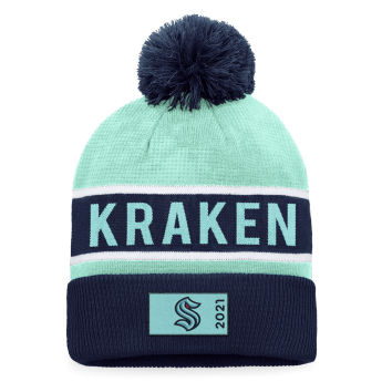 Seattle Kraken zimní čepice Traditional Navy-Icy Blue