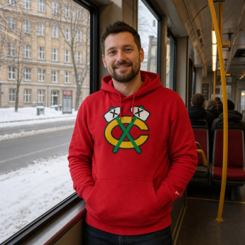 Chicago Blackhawks pánská mikina s kapucí Primary Logo Graphic Hoodie red