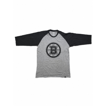 Boston Bruins pánské tričko s dlouhým rukávem NHL 3/4 Sleeve Grey Two Tone Logo
