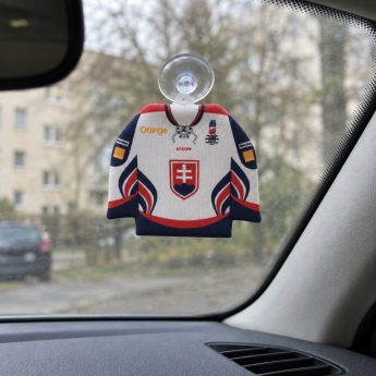 Hokejové reprezentace mini dres do auta Slovakia Ice Hockey Team White