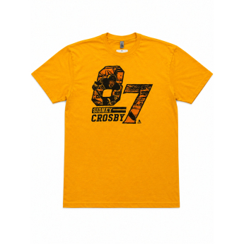 Pittsburgh Penguins pánské tričko NHL Sidney Crosby #87 Yellow Animation