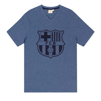 FC Barcelona pánské pyžamo Short Blue Marl